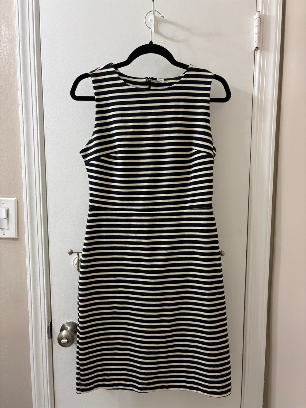 Classic Black and White Striped Dress